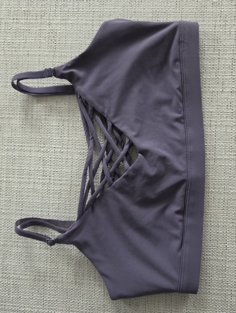 Womens Fabletics Lavender Purple Sports Bra Bralette Medium Adjustable Strap